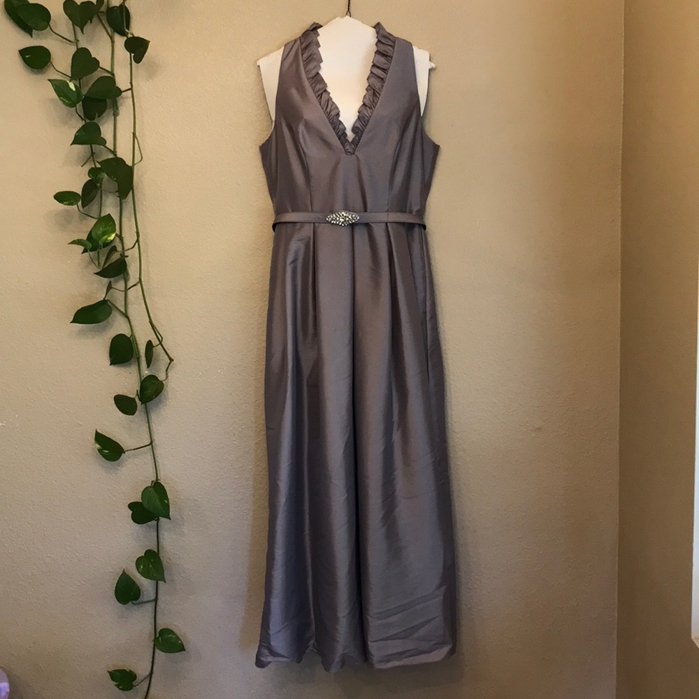 Formal Gray Dress Wedding Prom Homecoming